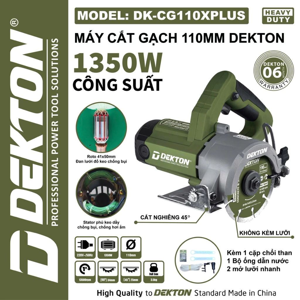 Máy Cắt Gạch 110mm Dekton DK-CG110XLPUS