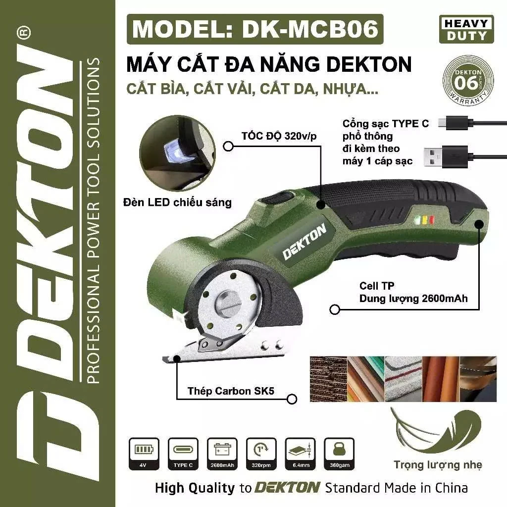 Máy Cắt Bìa, Cắt đa Năng Dekton DK-MCB06