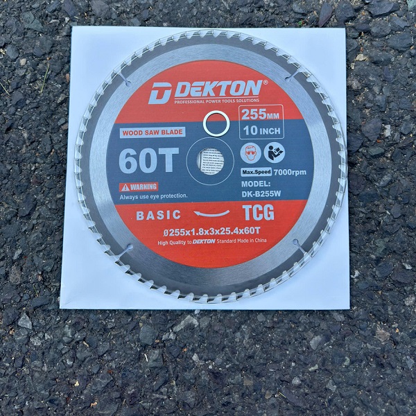 Lưỡi Cắt Gỗ, Cắt Nhôm Dekton 255mm DK-B255W Tốc Độ 7000RPM 3