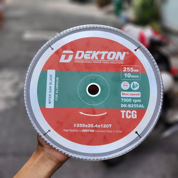 Lưỡi Cắt Nhôm, Cắt Gỗ Dekton DK-B255AL 120T - Tốc Độ 7000RPM 2