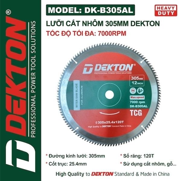 Lưỡi Cắt Nhôm Dekton 305mm DK-B305AL Chính Hãng 120T
