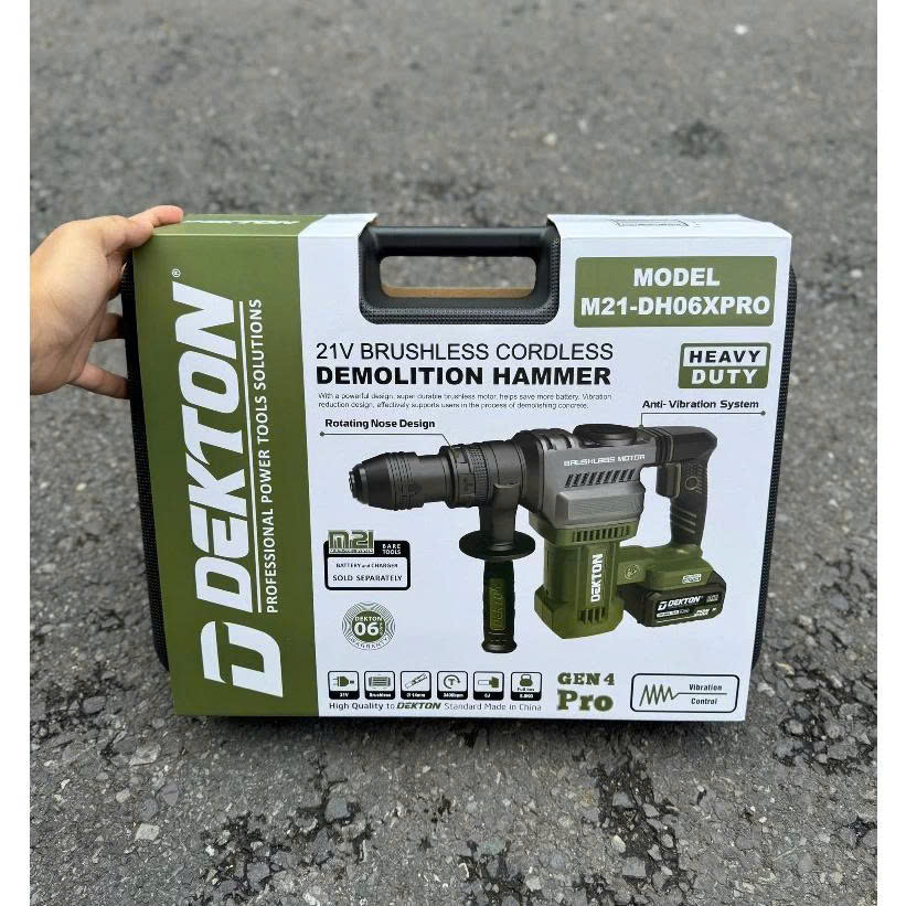 Máy đục bê tông pin dekton m21-dh06xpro