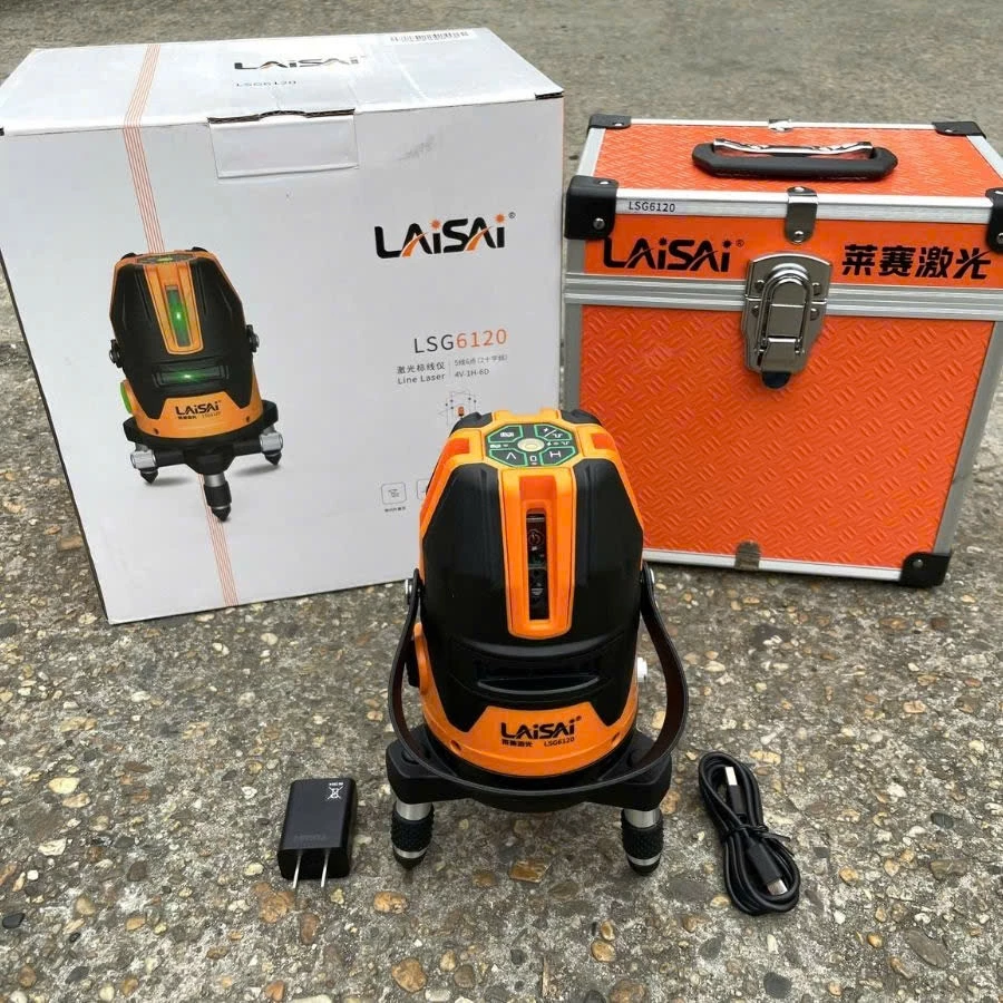 M&aacute;y C&acirc;n Bằng Laser 5 Tia Xanh LAISAI LSG 6120 - 4 Tia đứng