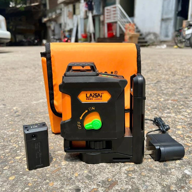 Máy Cân Bằng Laser 5 Tia Xanh LAISAI LSG660S - ±1mm/15m, 1 Ngang 4 đứng, Dọi Tâm