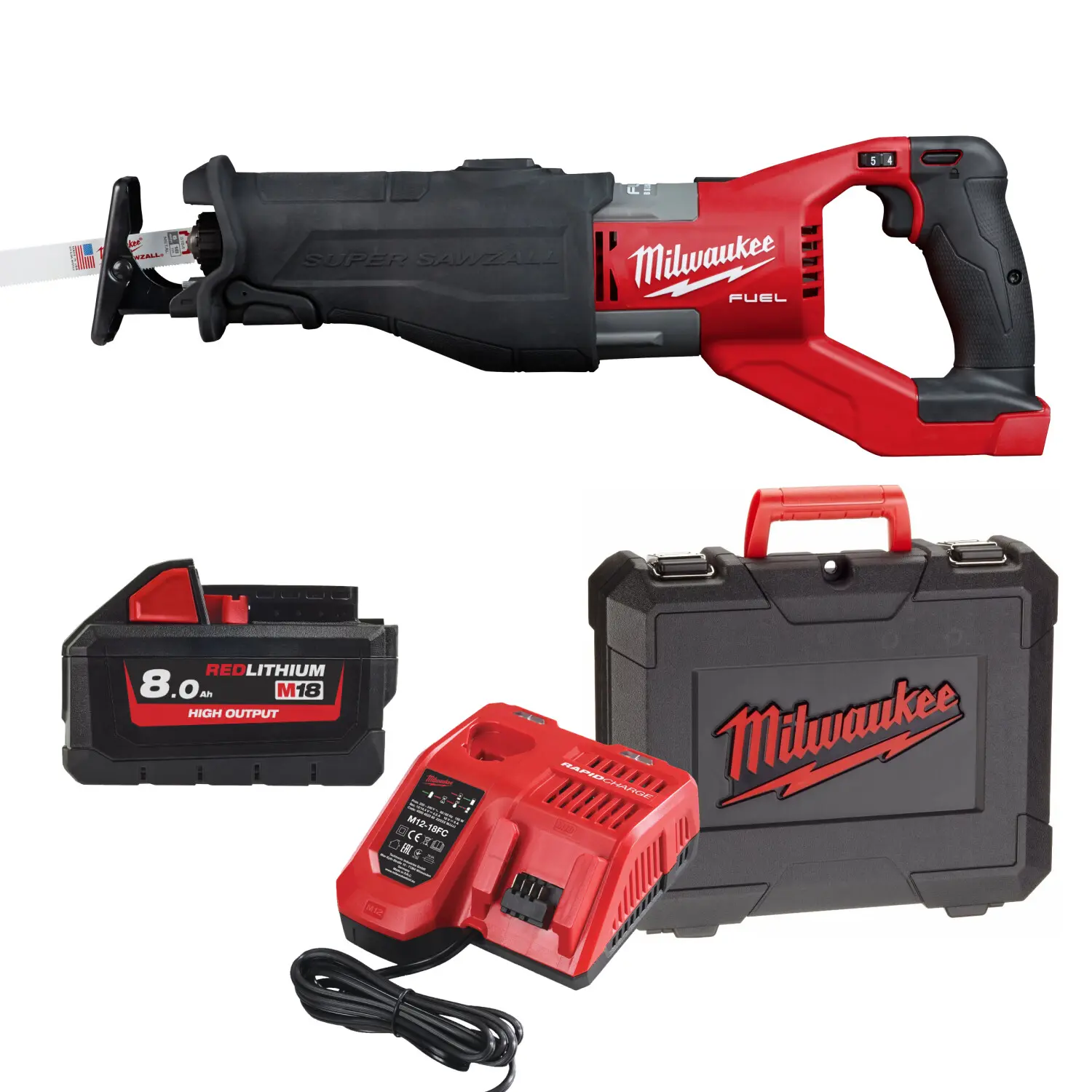 Máy Cưa Kiếm Milwaukee M18 FSX-0C - độ Sọc 32mm, 5 Cấp Tốc độ, Có Cưa ấn