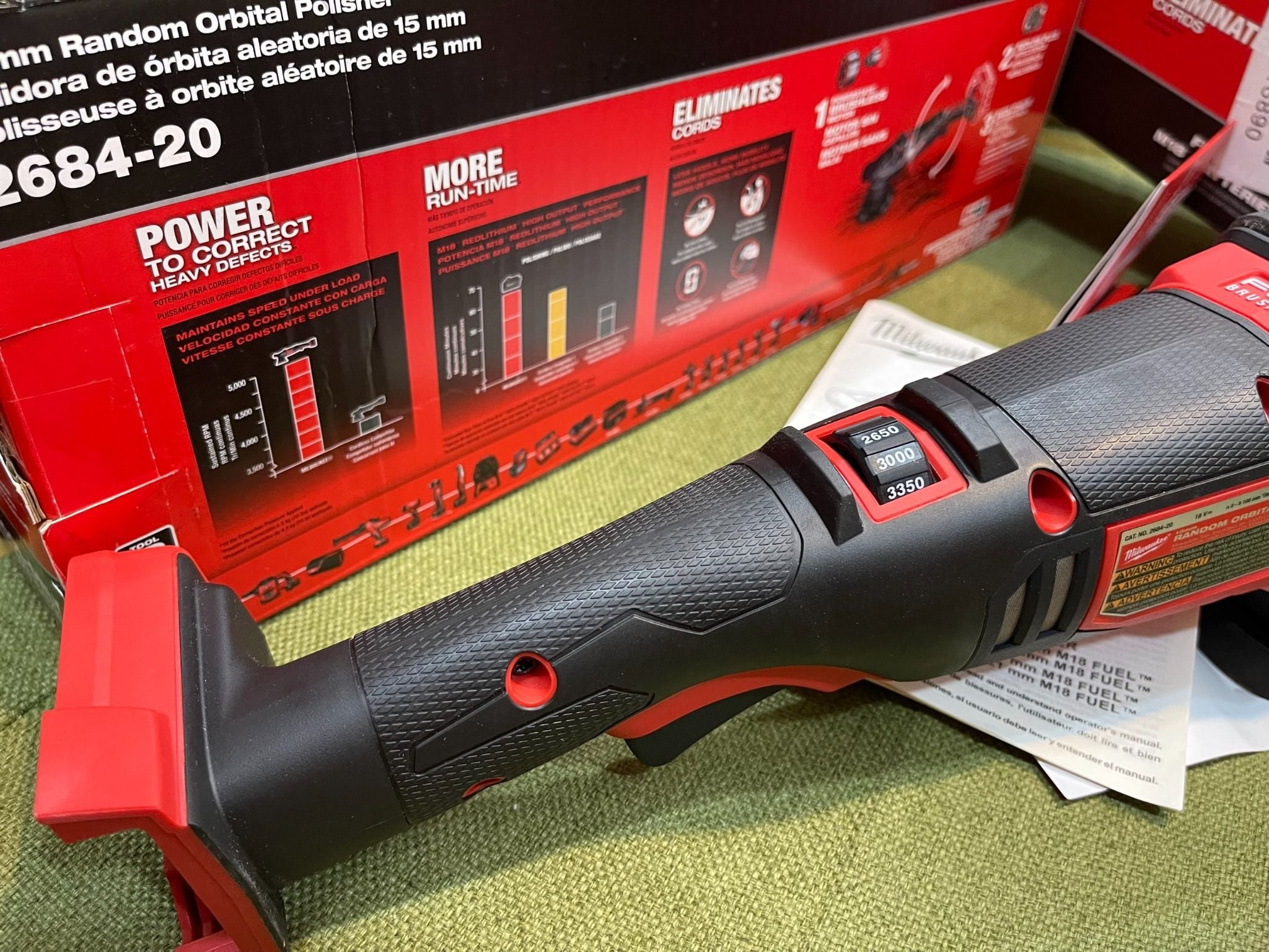 Máy đánh Bóng Lệch Tâm Milwaukee M18 FROP15-0 Quỹ đạo 15mm đế Chà 125mm
