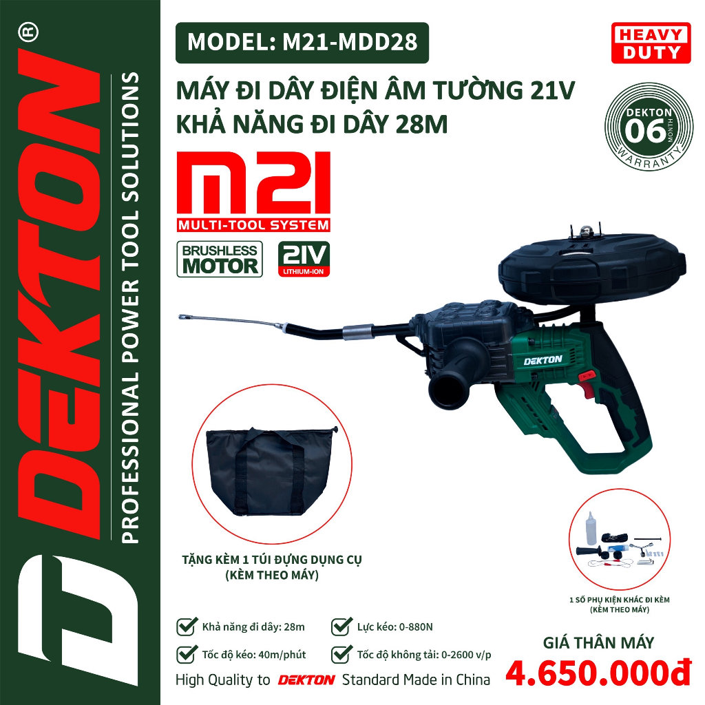 Máy Đi Dây Điện Dekton M21-MDD28