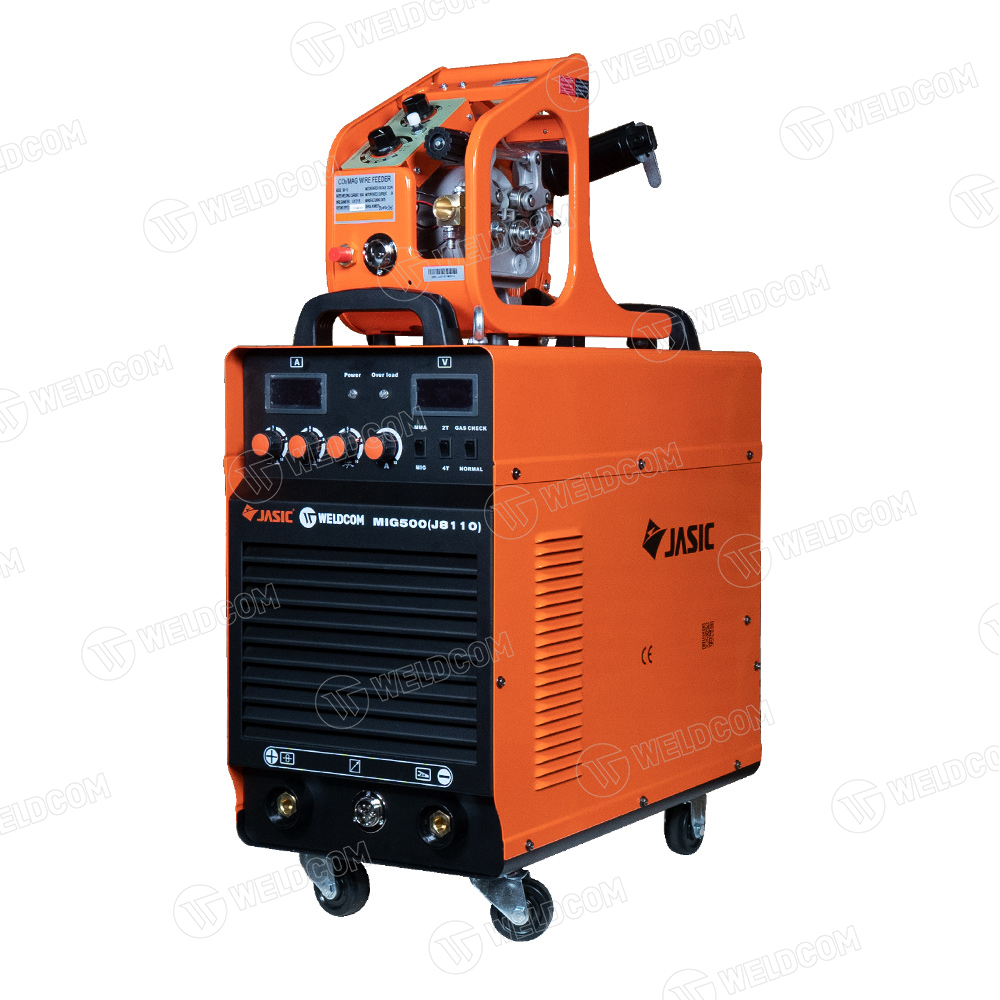 Máy Hàn Bán Tự Động MIG Jasic MIG500 J8110 380V, Dây 1.0-1.6mm, Hàn 5-20mm, Cáp 20m
