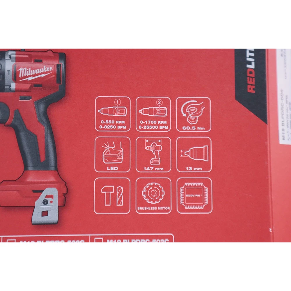 Máy Khoan động Lực Milwaukee M18 BLPDRC-0C0 - đầu Kẹp 13mm, Mô-men 60.5Nm