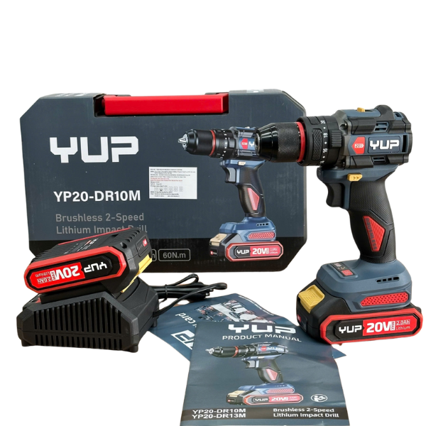 Máy Khoan Pin 20V 60Nm YUPAI YP20 DR10M 10MM 3 Chức Năng Chính Hãng
