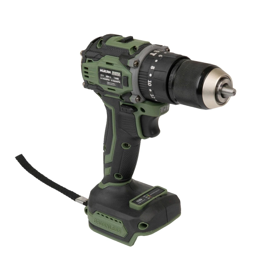 Máy Khoan Pin HUKAN GC-IDL1340 Đầu 13mm, Lực Siết 40Nm, 3 Chức Năng, Động Cơ Không Chổi Than