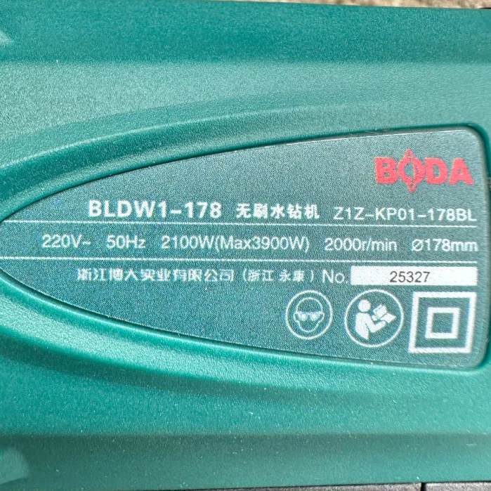 Máy Khoan Rút Lõi Cầm Tay BODA BLDW1-178 Không Chổi Than, Chống Vật Cổ Tay