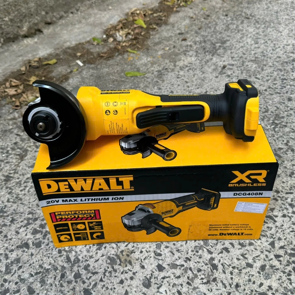 Máy Mài Góc Dewalt DCG408N-B1 100mm Dùng Pin 20V Max, Công Tắc Bóp – Chính Hãng