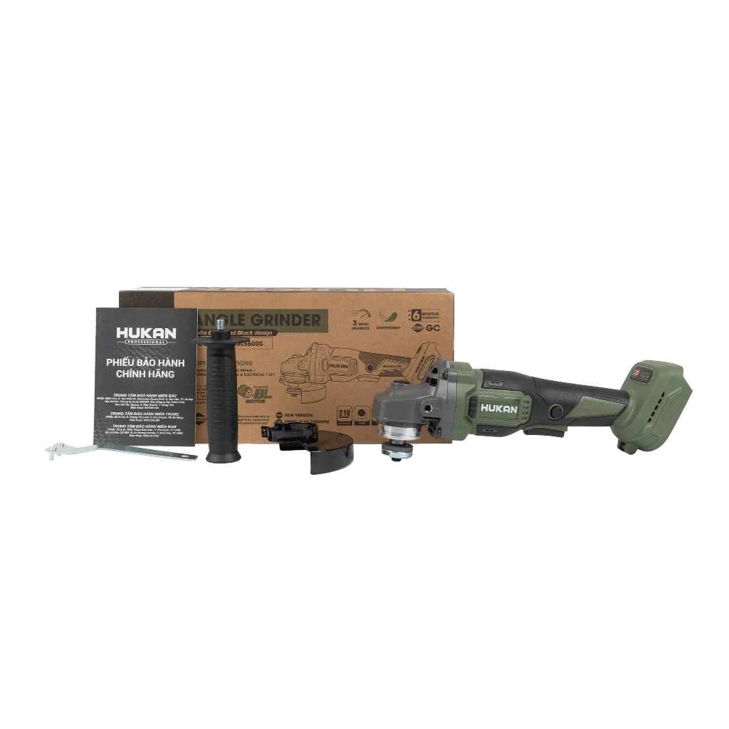 Máy Mài Góc Pin 21V HUKAN GC-AGL5600S, Động Cơ Không Chổi Than
