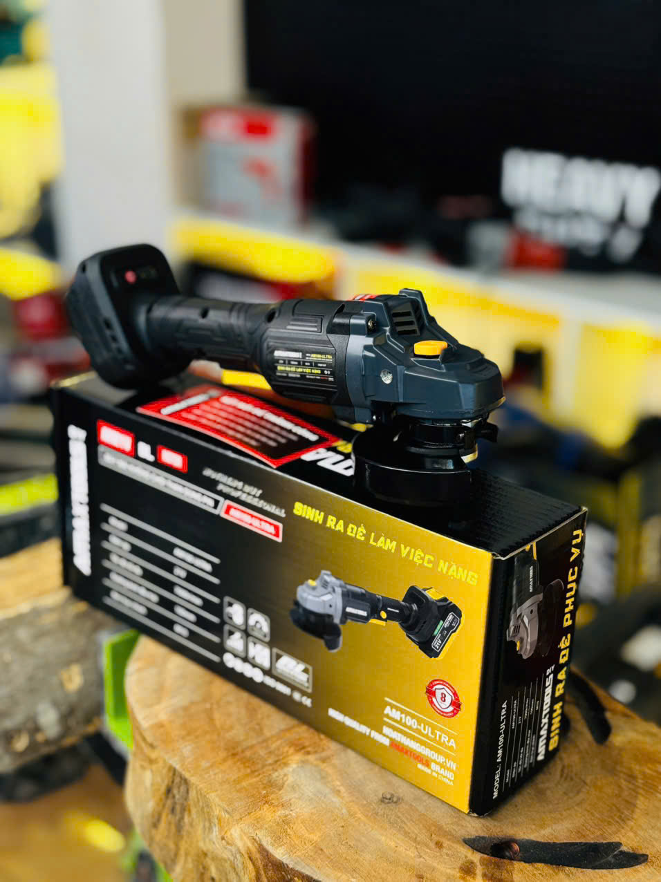 Máy Mài Góc Pin AmaxTools AM100-ULTRA 21V 100mm Không Chổi Than, Tốc Độ 7000 VòngPhút
