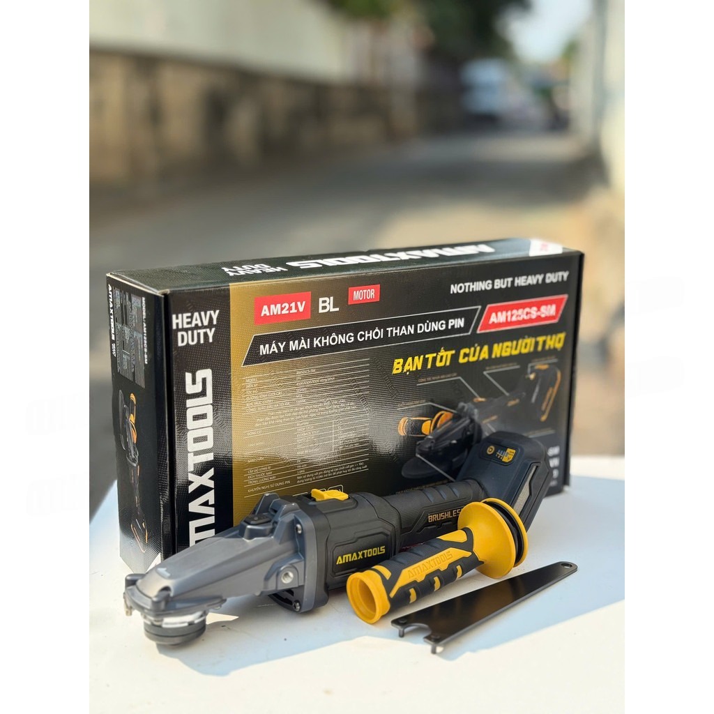 Máy Mài Góc Pin 21V Amaxtools AM125CS-SM Đĩa 125mm