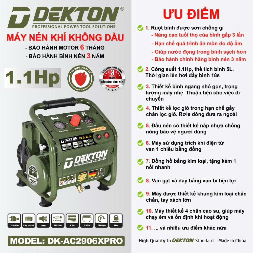 Máy nén khí Dekton DK-AC2906XPRO
