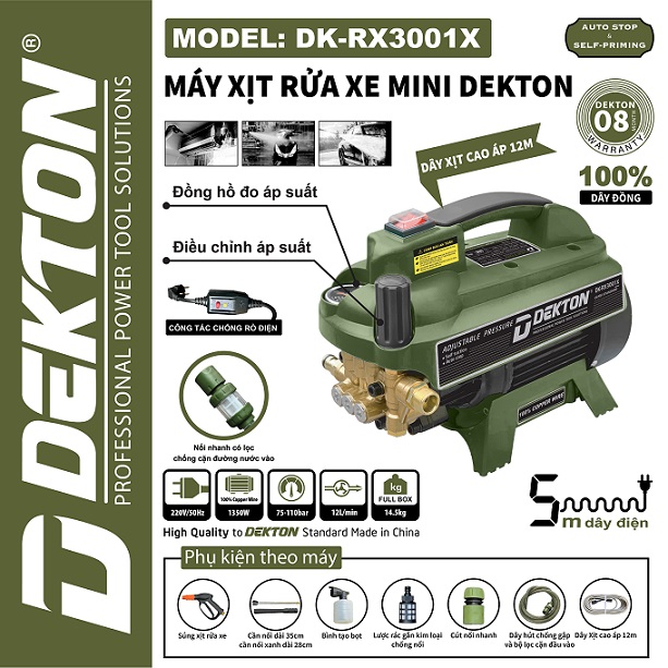 Máy rửa xe Dekton DK-RX3001X