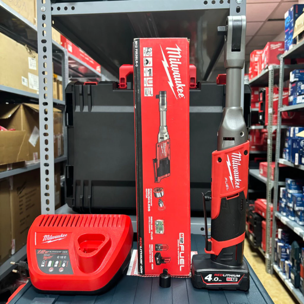 Máy Siết Bu Lông Góc Milwaukee M12 FIR38LR-0, Lực Siết 75Nm, Thân Dài 384mm