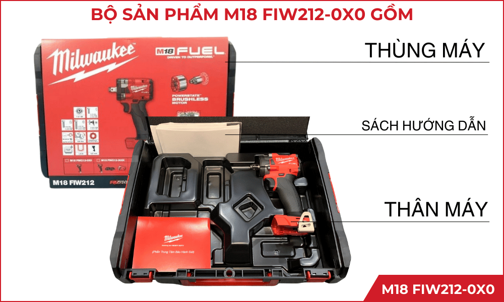 M&aacute;y Siết Bu L&ocirc;ng Milwaukee M18 FIW212-0X0