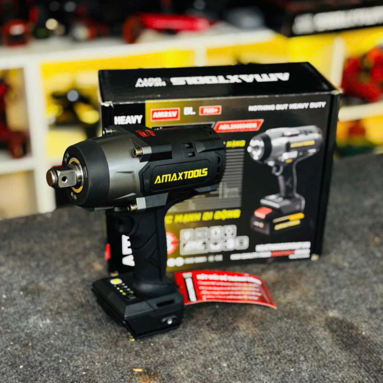 Máy Siết Bulong 2000Nm Dùng Pin 21V AMAXTOOLS ABL200034SM, Không Chổi Than