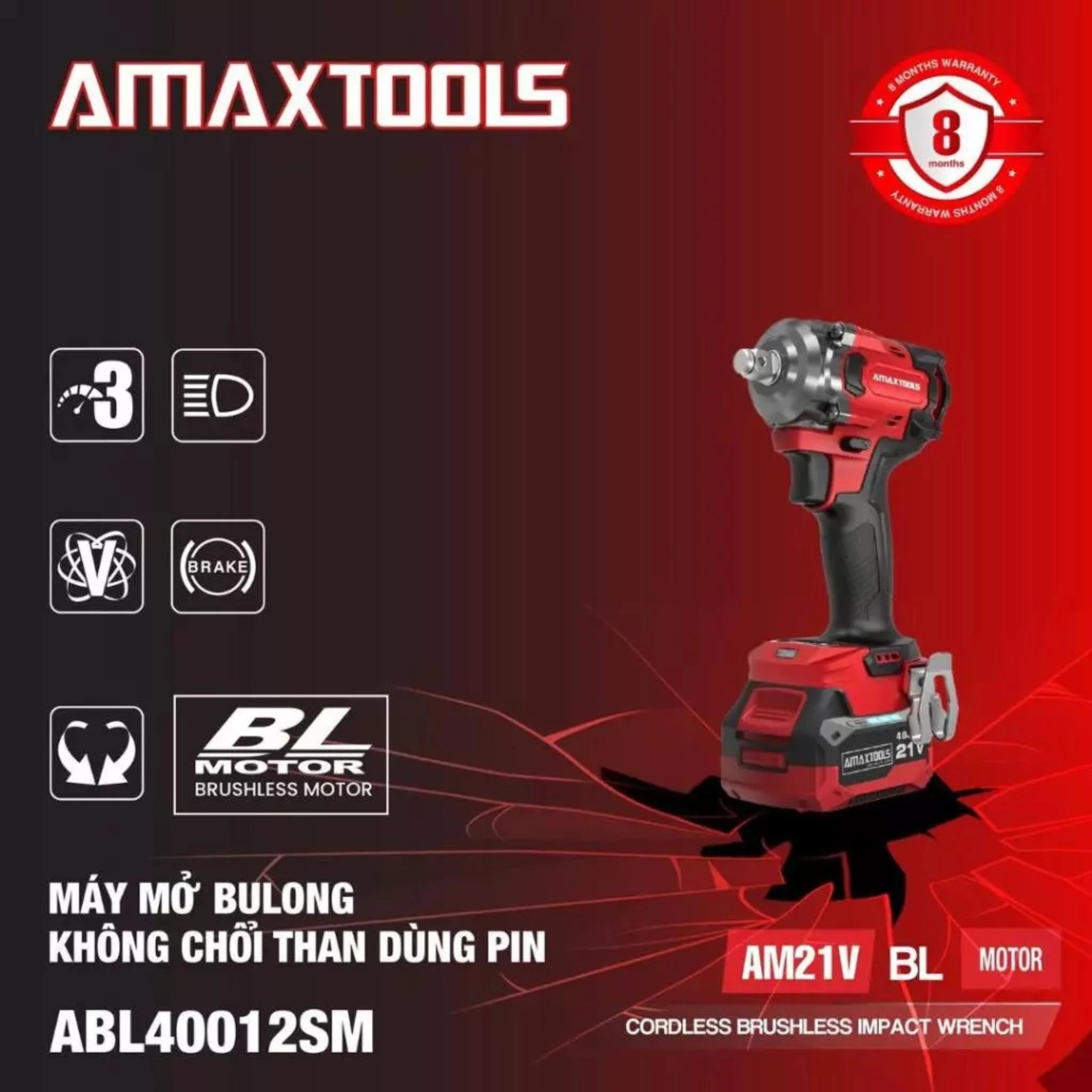 Máy Siết Bulong Amaxtools ABL40012SM