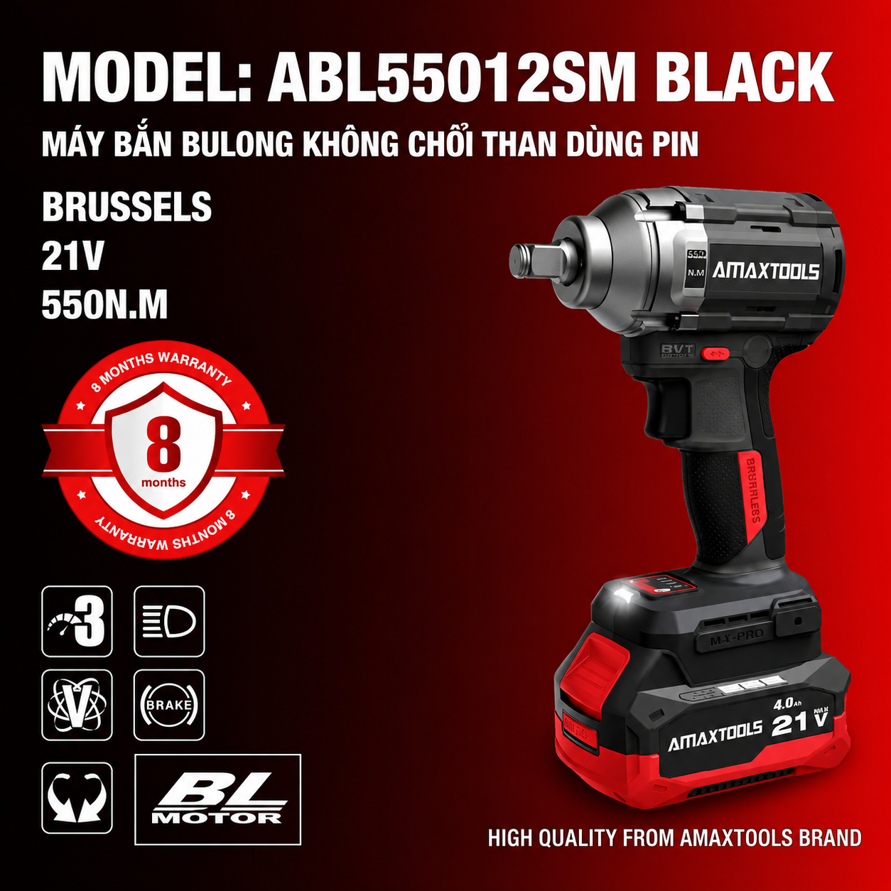 Máy Siết Bulong Amaxtools ABL55012SM
