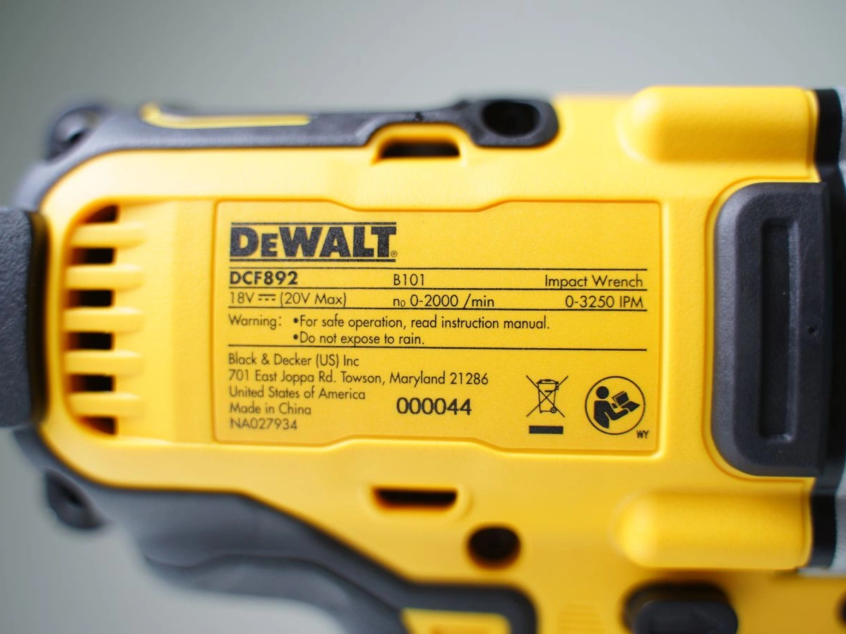 Máy Siết Bulong Dewalt DCF892N-B1 - Pin 20V, Lực Siết 812Nm, Đầu Khẩu 12 Inch