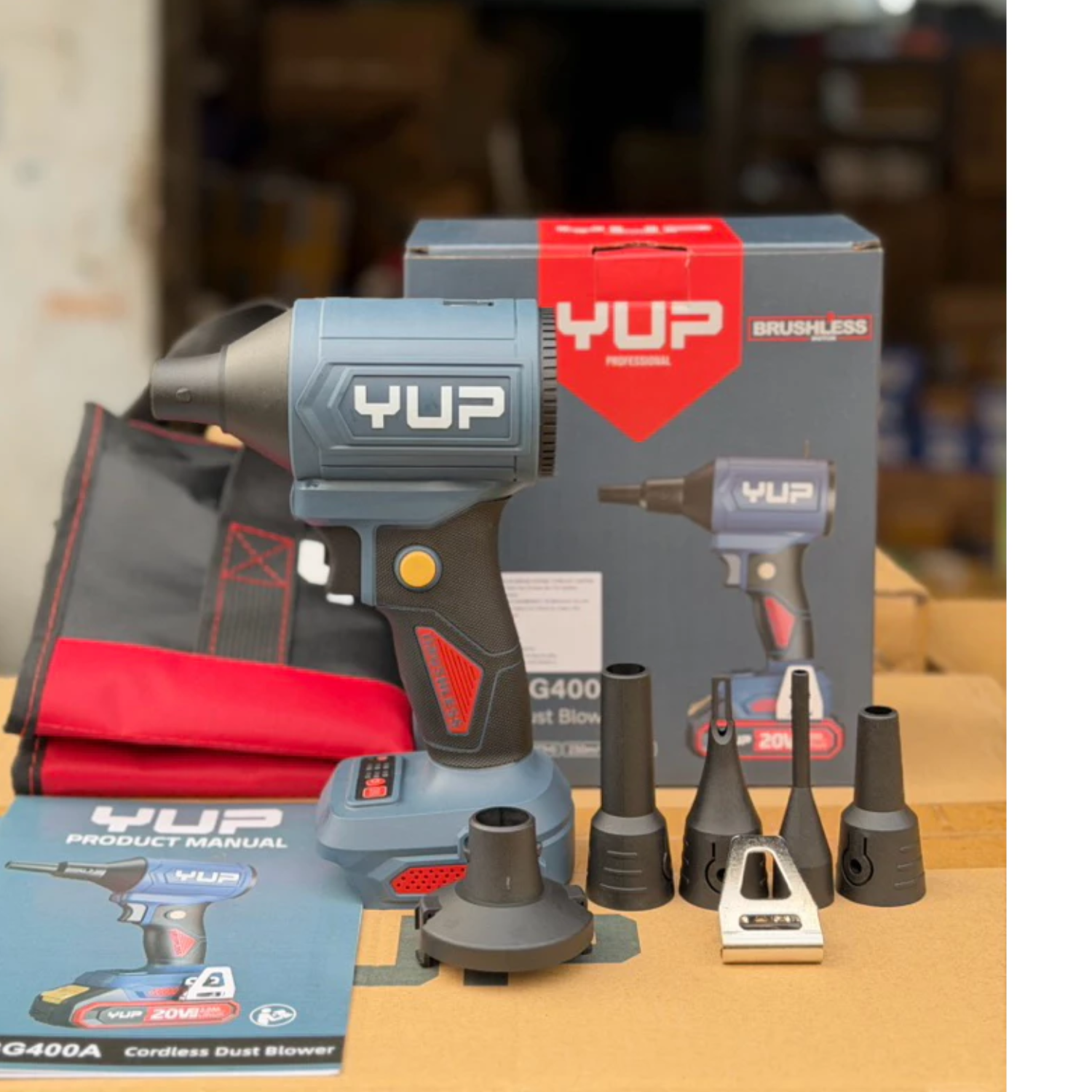 Máy Thổi Phản Lực Dùng Pin YUPAI YP20-BG400A - 2 Chức Năng Hút Và Thổi