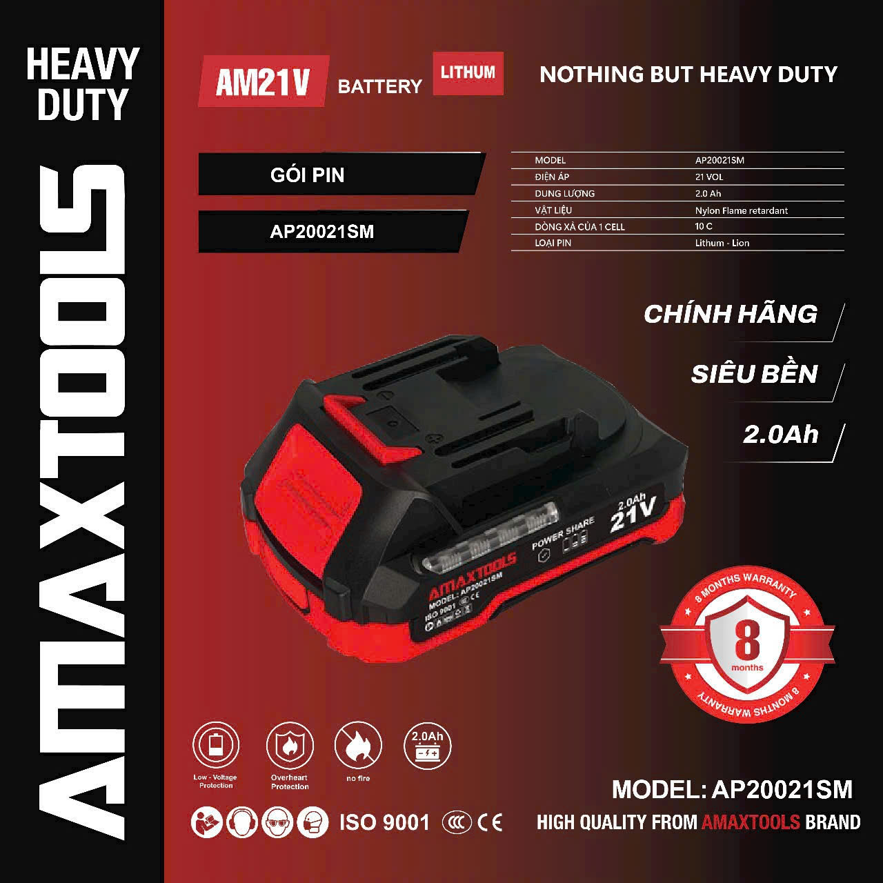 Pin 2A.h Amaxtools AP20021SM