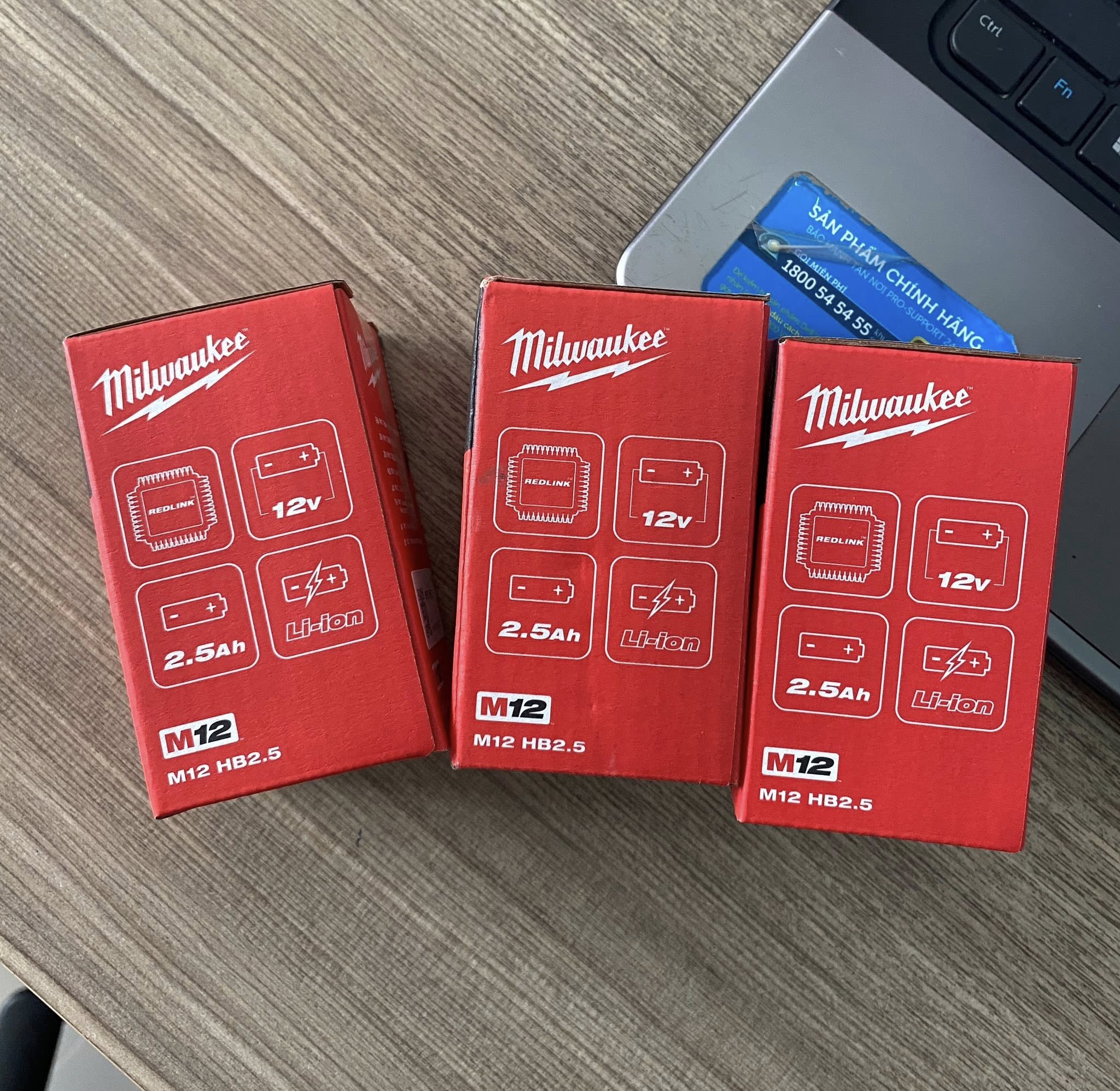 Pin Milwaukee M12HB2.5 High Output 12V 2.5Ah