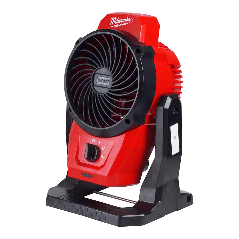 Quạt Chạy Pin 150mm Milwaukee M12 AF-0, Xoay 360° Lưu 680m³/h