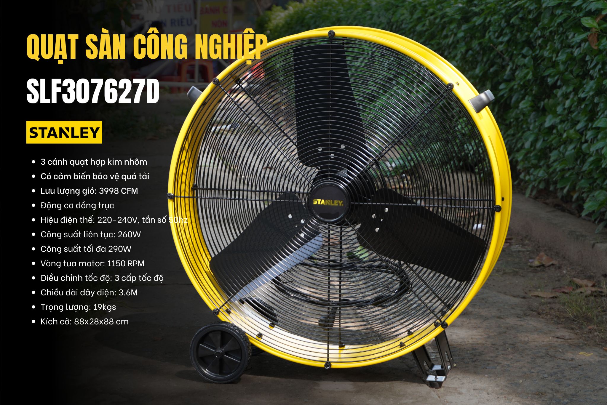Quạt công nghiệp Stanley 30 inch SLF307627D 2