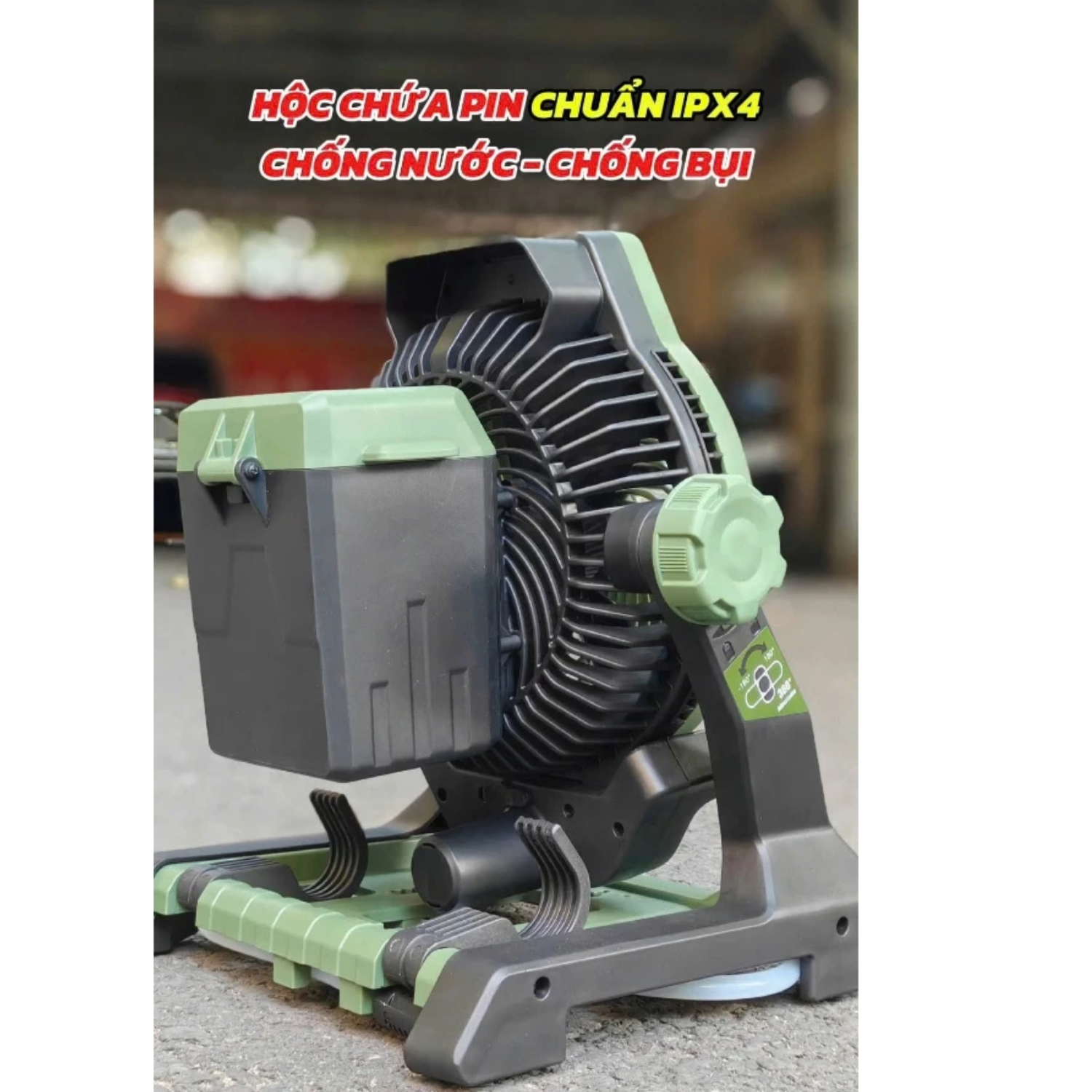 Quạt Phun Sương Dùng Pin 21V Dekton M21-QPS190XPRO Tốc Độ Gió 7.5ms