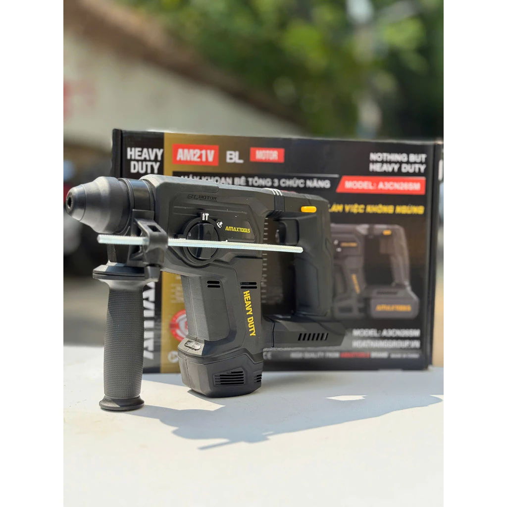 Máy Khoan Bê Tông Pin AMAXTOOLS A3CN26SM - Động Cơ Không Chổi Than, Lực Đập 2.2J, Có Tạo Xung4