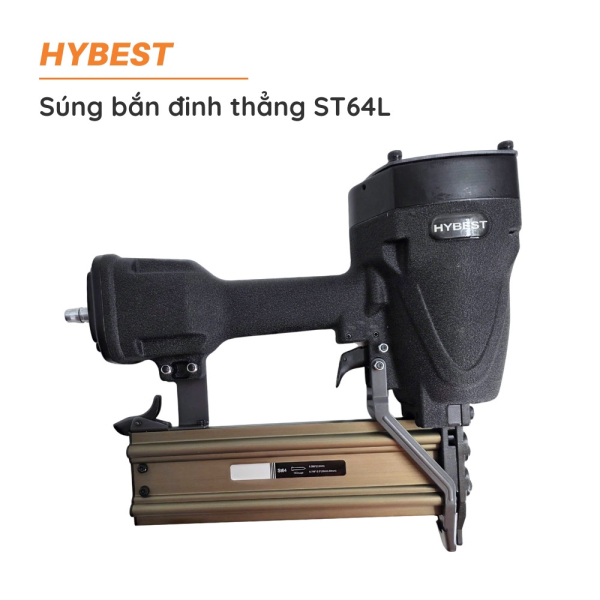 Súng Bắn Đinh Thẳng Khí Nén Hybest ST64L - Dùng Đinh 18-64mm, Chính Hãng
