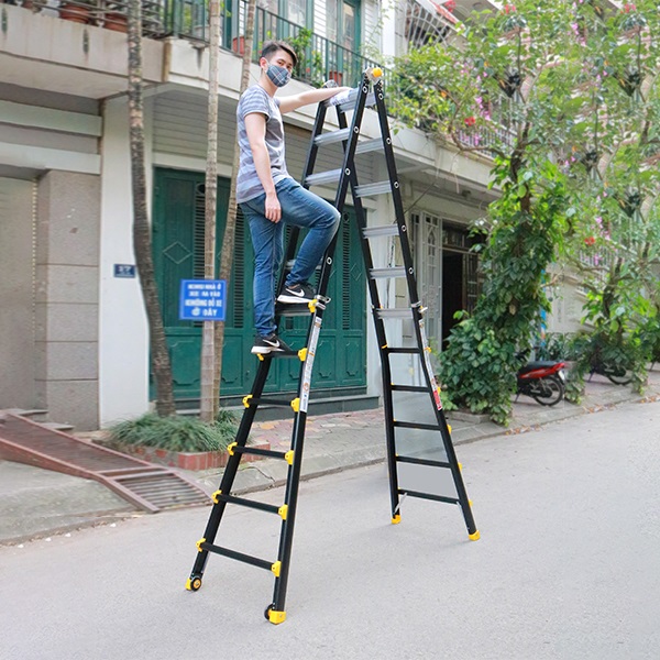 Thang nhôm 5 bậc chữ A Nikawa NKB-45 tải trọng 150kg chính hãng