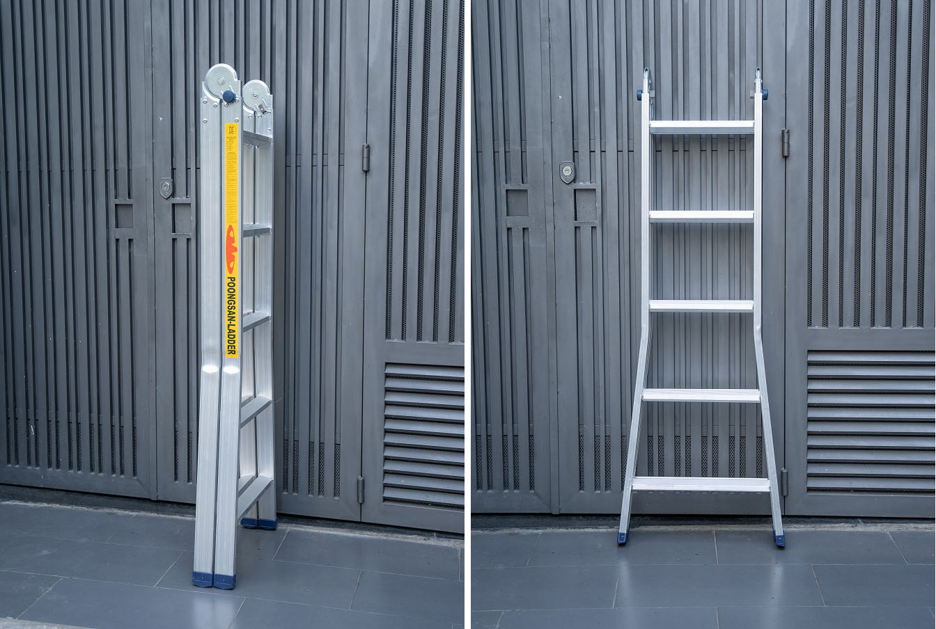 Thang nhôm Hàn Quốc khóa sập tự động Poongsan OA-5 2