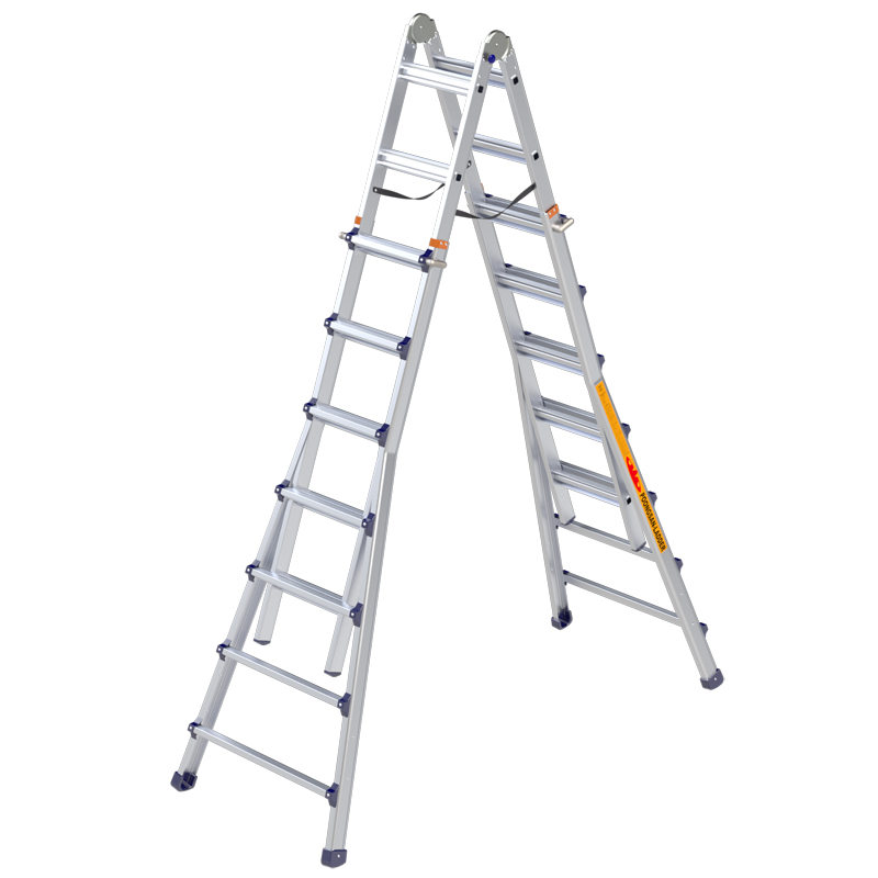 Thang Nhôm Chữ A Rút 3m8 Poongsan PS-47, Chính Hãng PS47 Nhập Khẩu Hàn Quốc, Tải Trọng 120Kg