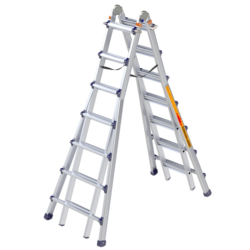 Thang Nhôm Chữ A Rút 3m8 Poongsan PS-47, Tải Trọng 120Kg
