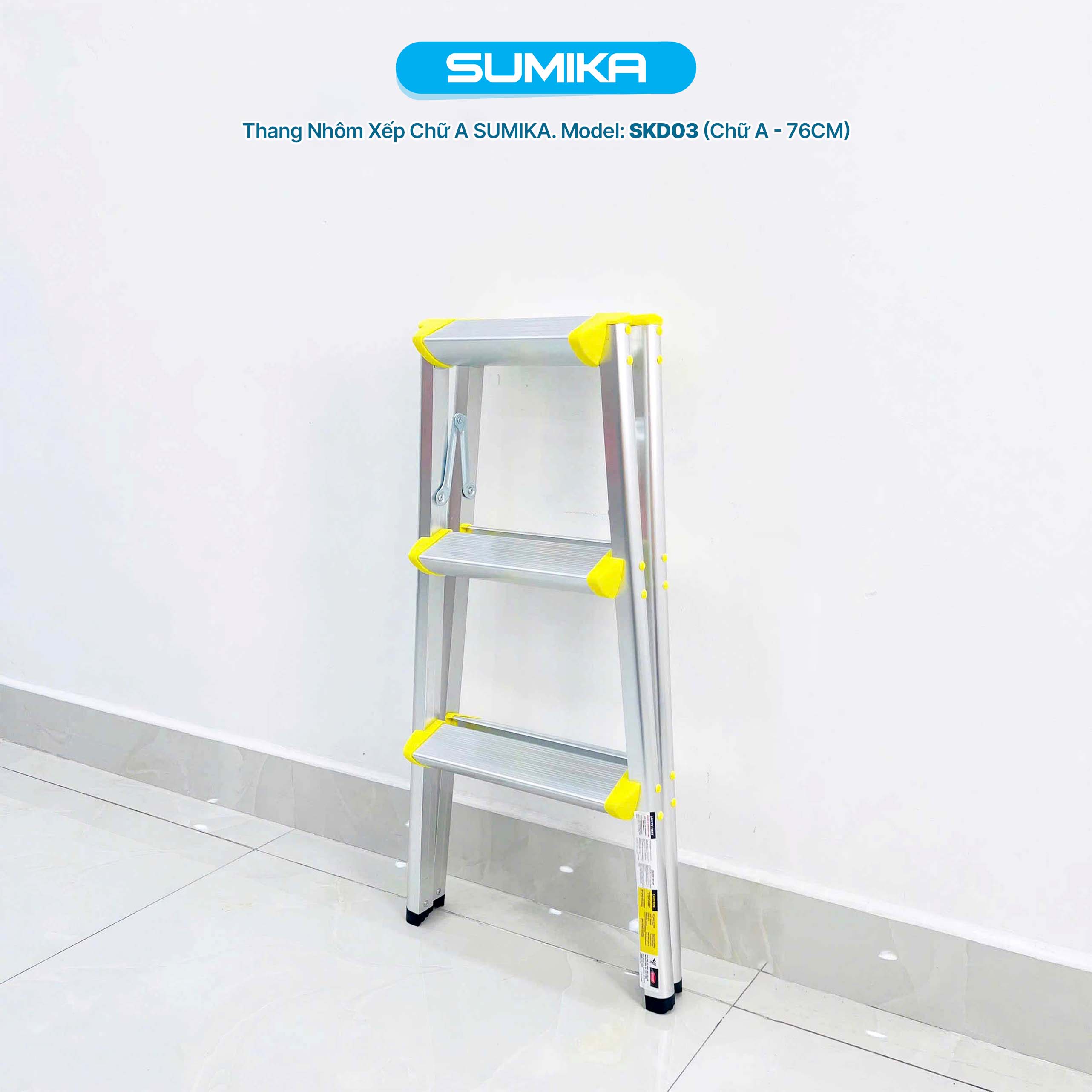 Thang Nh&ocirc;m Dạng Bậc Ghế SUMIKA SKD03 - Xếp Chữ A 2x3, Tải 100kg