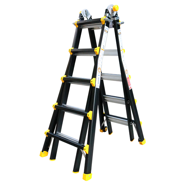 Thang nhôm gấp đa năng NKB45 new 5 bậc chữ A cao chữ A 2m52, cao chữ I 5m28
