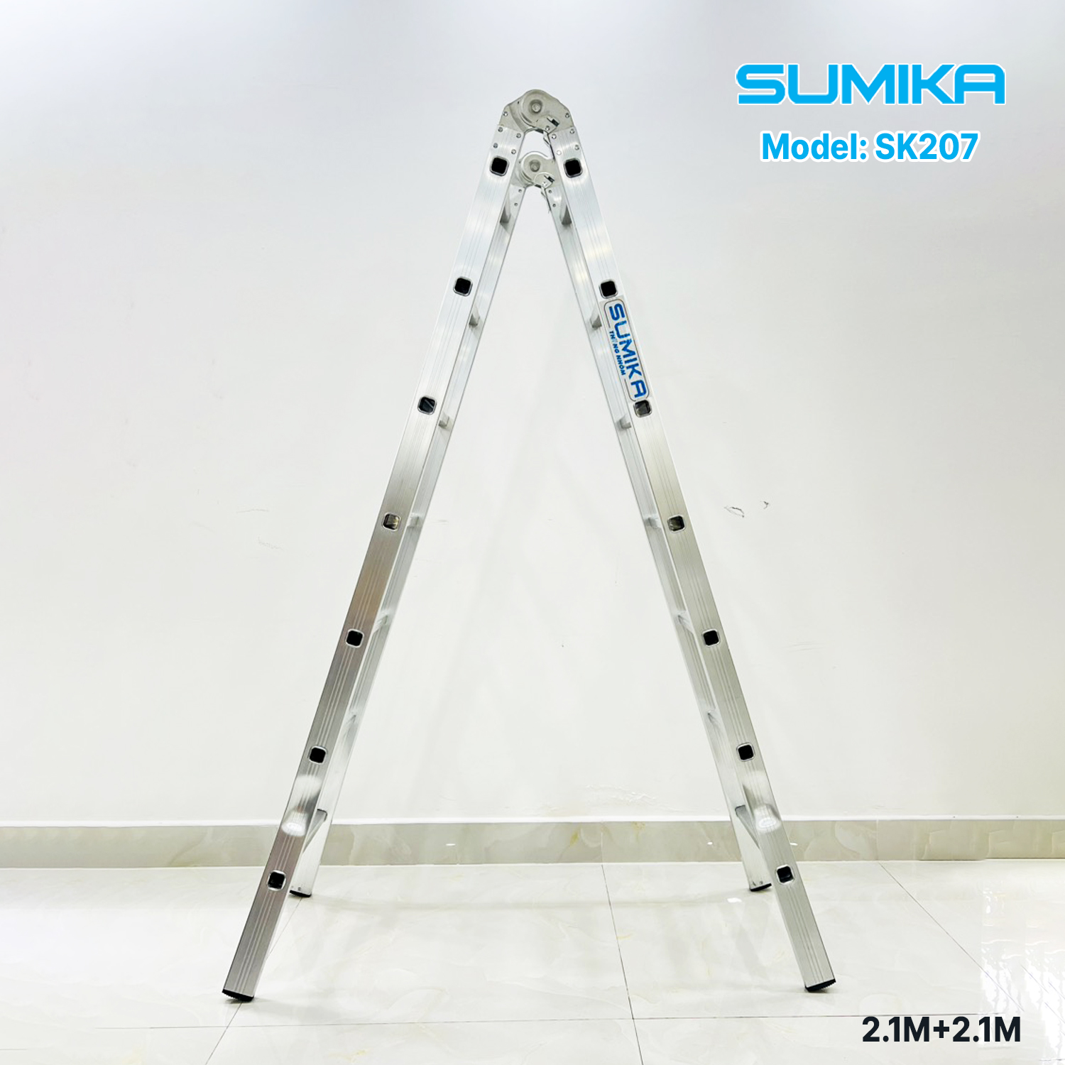 Thang Nh&ocirc;m Gấp đa Năng SUMIKA SK207 2 đoạn 12 Bậc Gọn Nhẹ