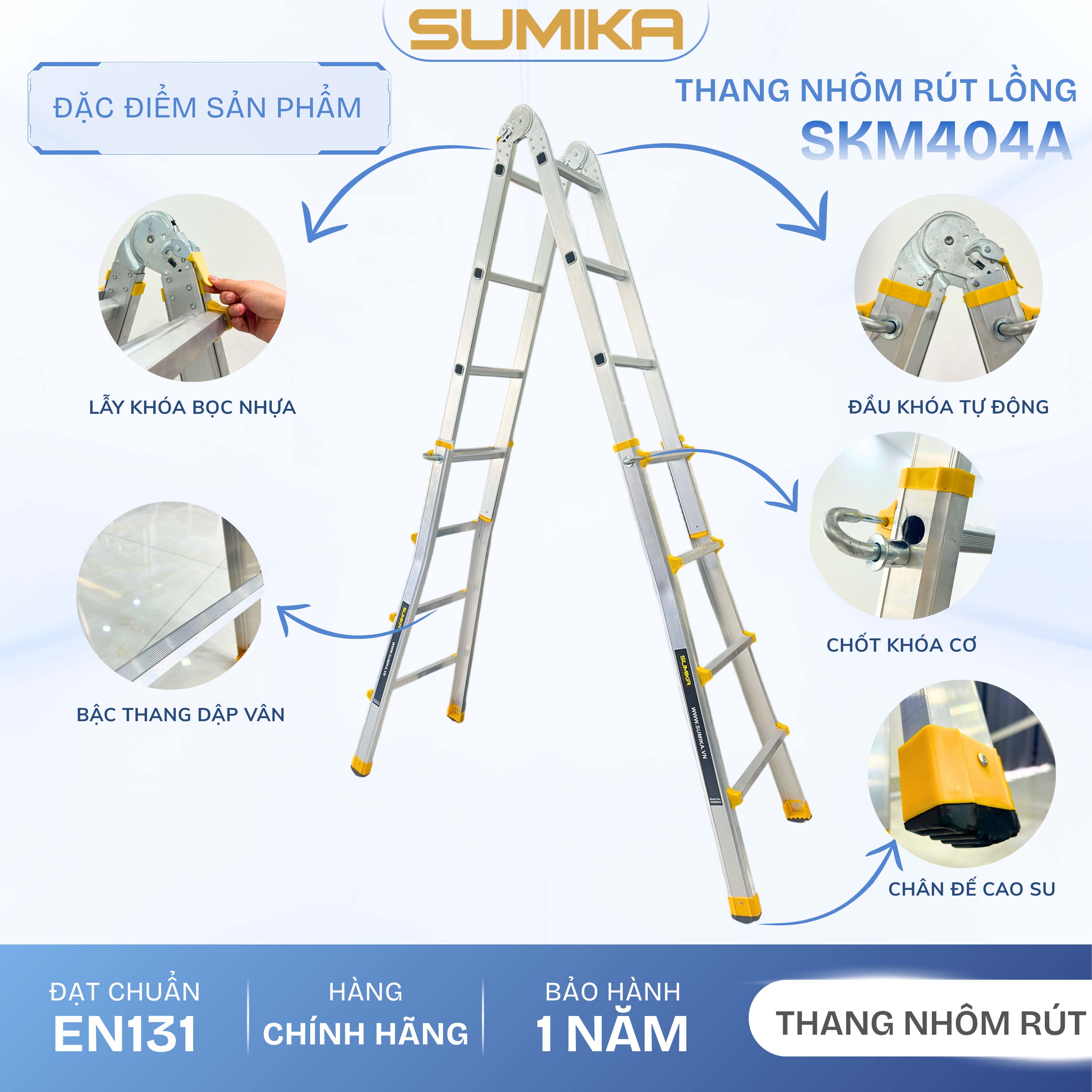 Thang Nh&ocirc;m Gấp đa Năng SUMIKA SKM404A