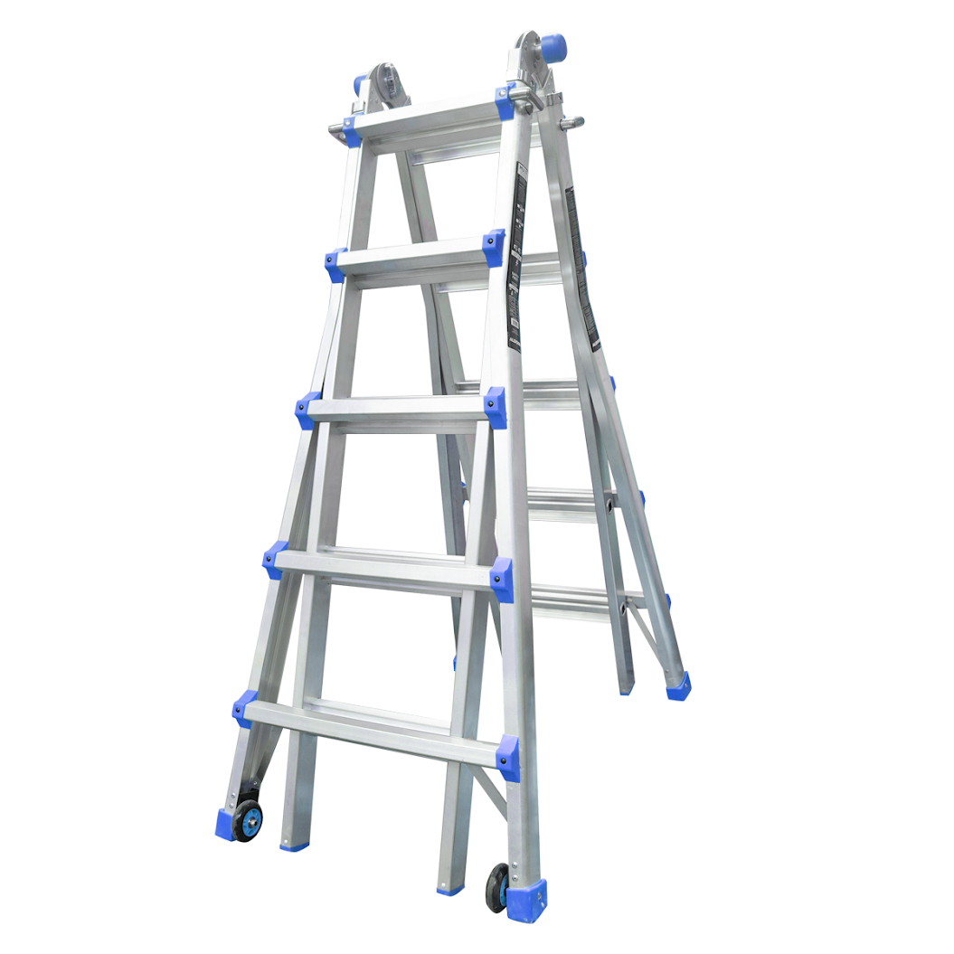Thang nhôm gấp rút lồng đa năng 5 bậc Nikawa NKE-45 chính hãng