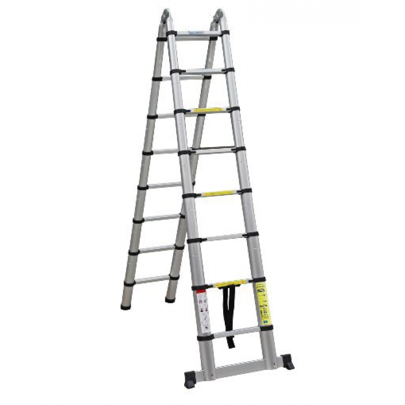 Thang Nhôm Rút Gọn (chữ A) Advindeq ADT706B Cao 3,8m Tải Trọng 150kg