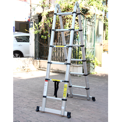 Thang Nhôm Rút Gọn (chữ A) Advindeq ADT706B Cao 3,8m Tải Trọng 150kg