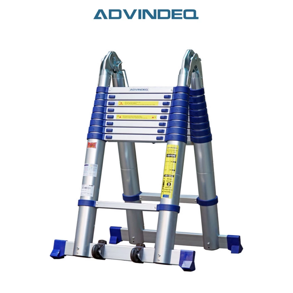Thang Nh&ocirc;m R&uacute;t Gọn (chữ A) Advindeq ADT709B Kh&oacute;a Gấp Tự động, Duỗi 5.6m