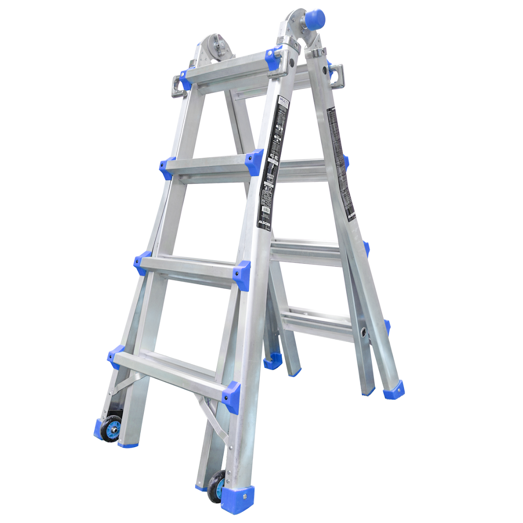 Thang Nhôm Rút Lồng Gấp Đa Năng Nikawa NKE-44, Cao Chữ A 2m, Chữ I 4m14 NKE44