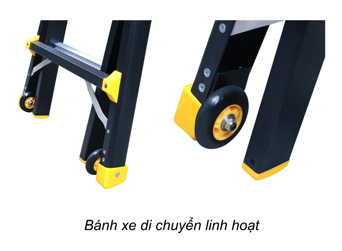 Thang nhôm rút lồng NKB44 cao 4,14m - Tải trọng 150kg, chuẩn EN131